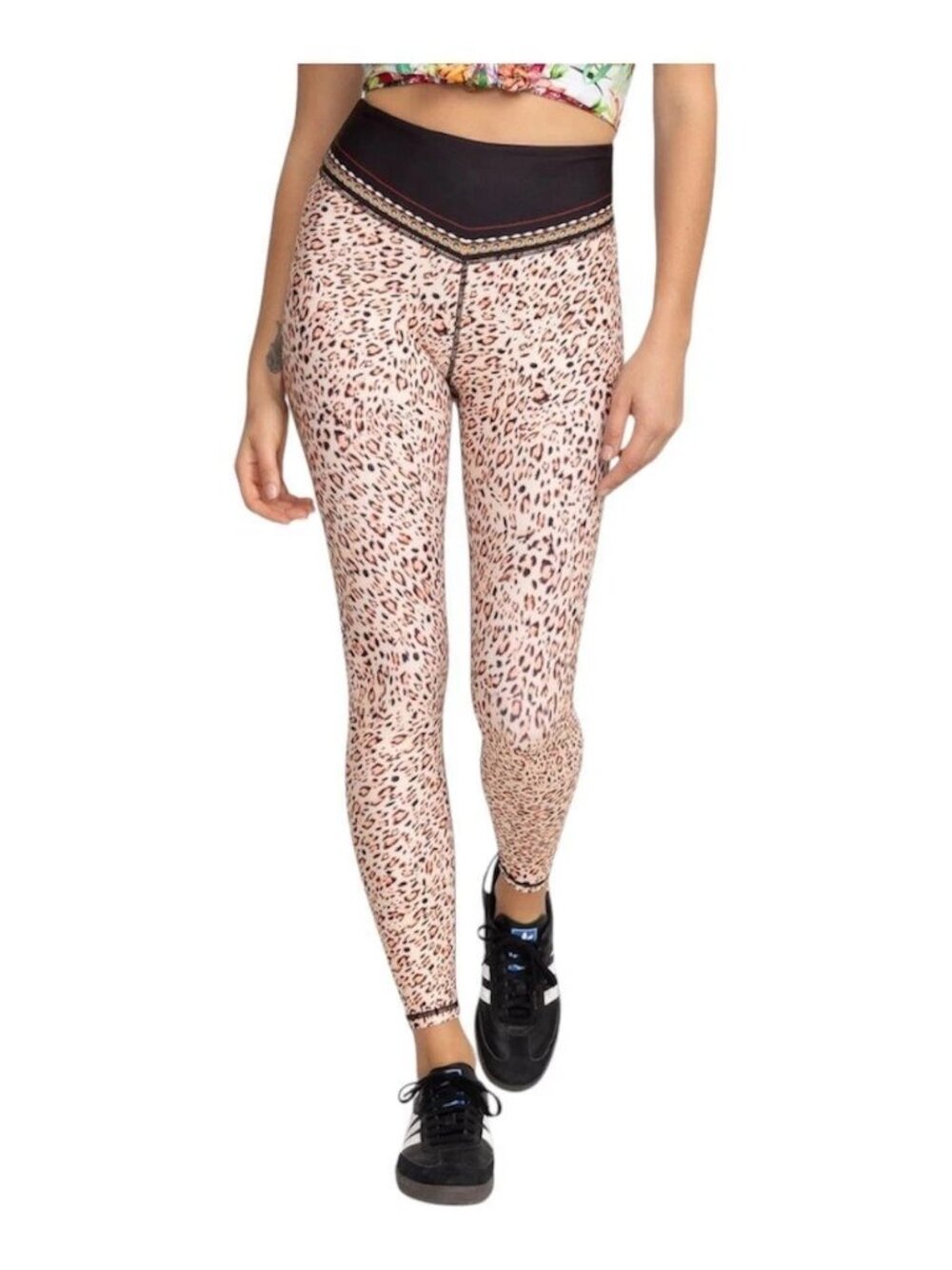 Johnny Was Miller Tiger Scarf Ankle V-Yoke Leggings Womens Size XS